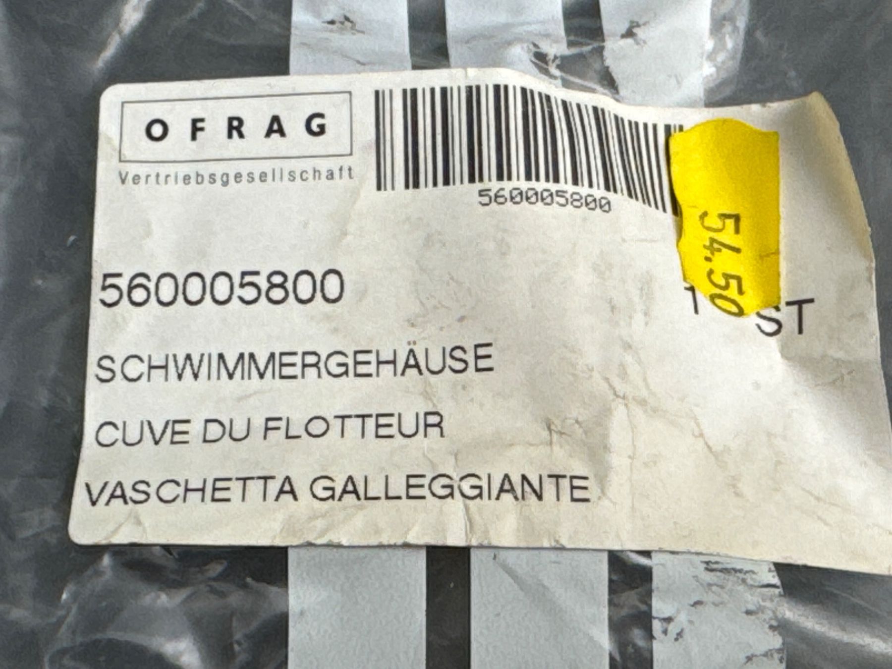 Bing Parti ricambio per ciclomotori: BING 18 Schwimmergehäuse NEU – Nuovo e nell'imballaggio originale da Wetzikon ZH venduto da Gek 3