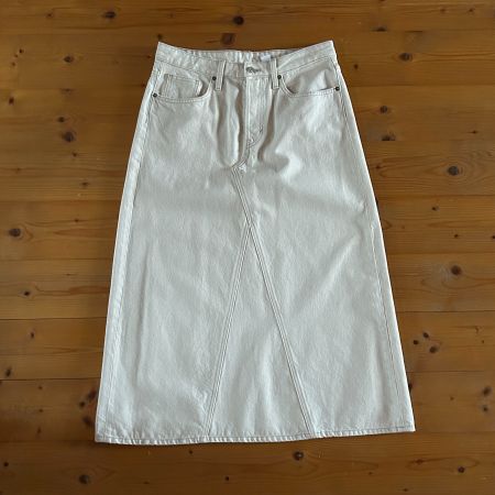 Maxi-Jeansrock weiss