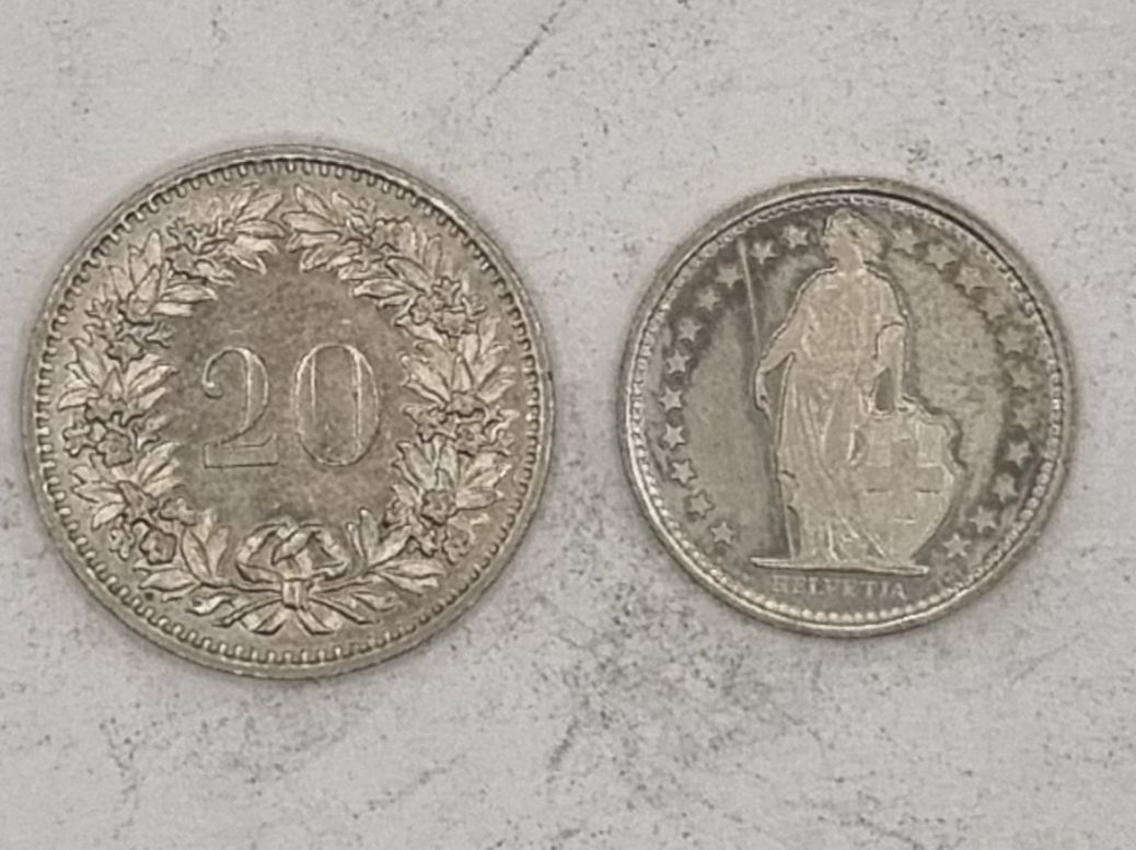 Alle Münzen: 1/2 FR + 20 rappen 1974 UNZ – Neu und originalverpackt aus Bure von chap981 1