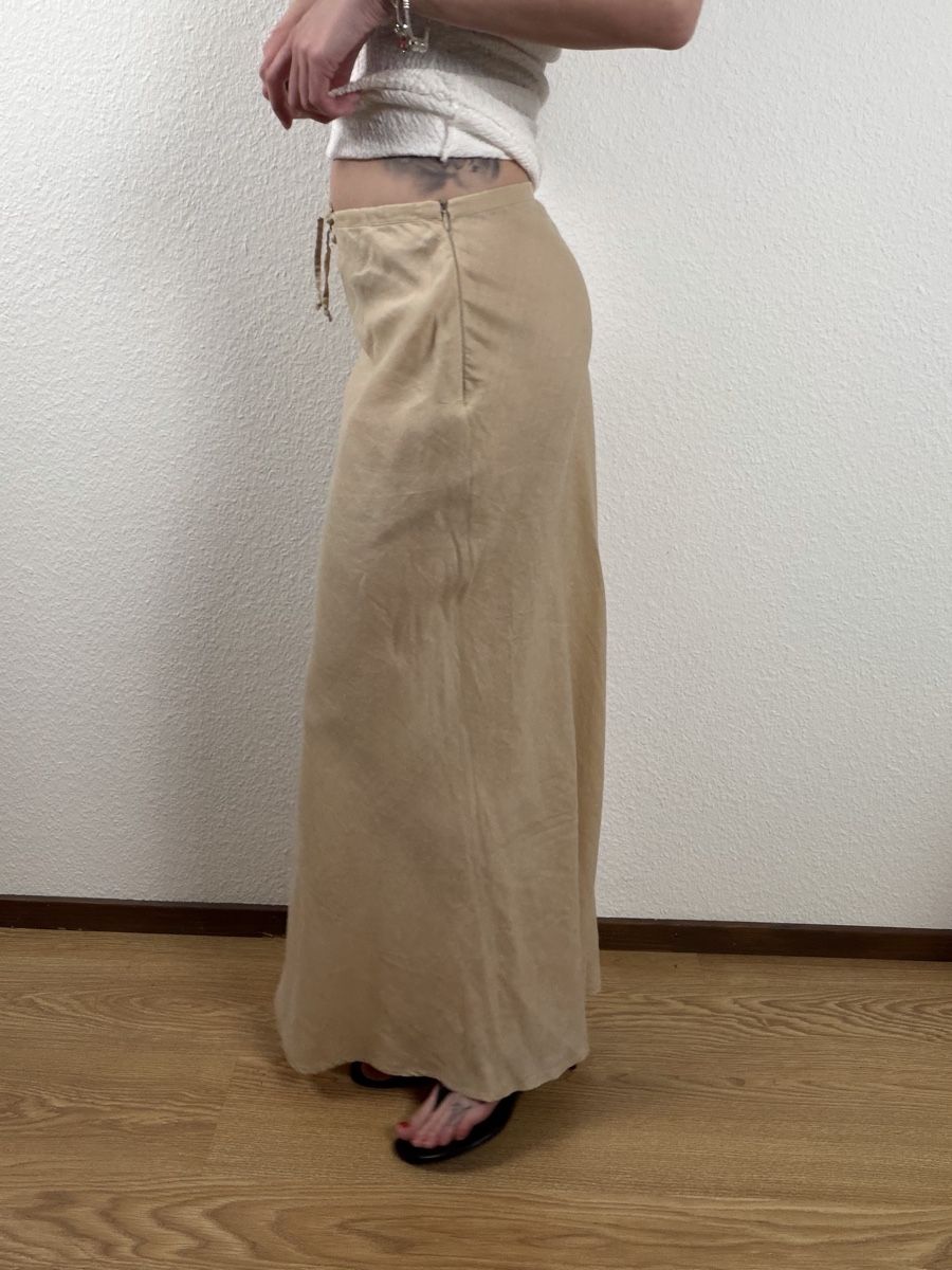 Gonne: Vintage beige linen maxi skirt – Usato da Knonau venduto da Grapesvintage 2