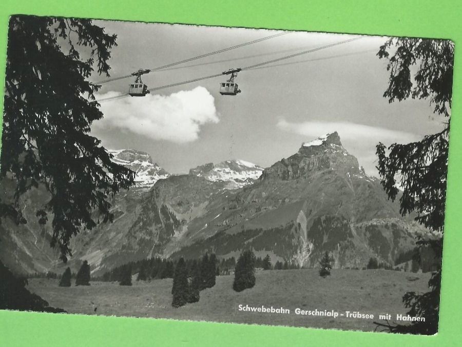 Ansichtskarten: Schwebeband Gerschnialp-Trübsee – Gebraucht aus Zürich von t24_de