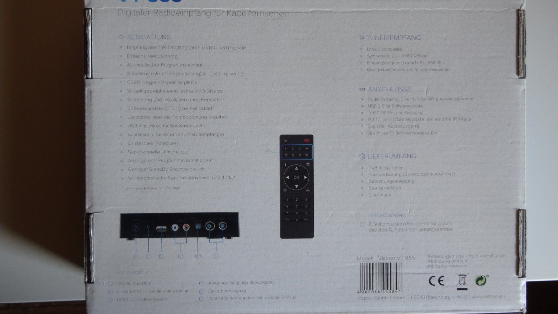 Radios: Tuner  Vistron VT 855 – Neu (gemäss Beschreibung) aus Siebnen von Gimmisun 2