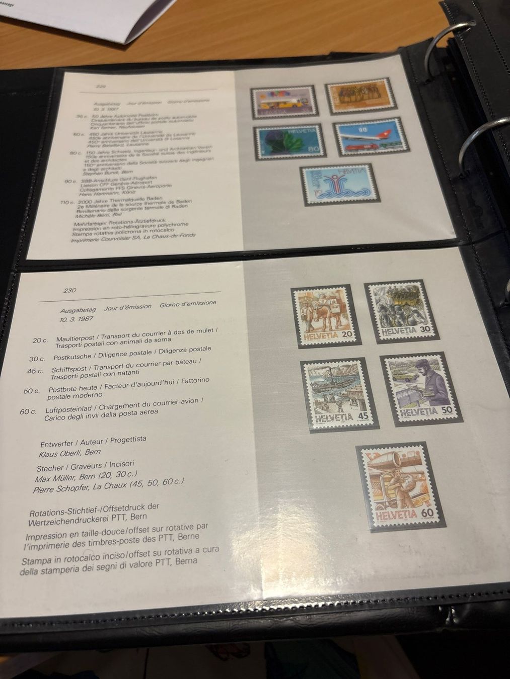 Tutti i francobolli: Suisse 1987 - Collection complète – Nuovo e nell'imballaggio originale da Palézieux venduto da Minou-Marc-Nico_Mimi