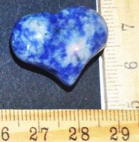 Deko – Heilsteine – R-154 - Blue Spot Jade Herz – 25x20x12mm
