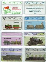 8 Telefonkarten Österreich Eisenbahnen u. a.