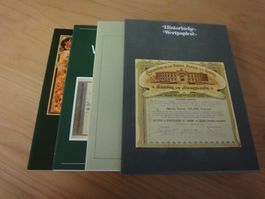 Historische Wertpapiere (3 Bd.) in Schmuckschuber