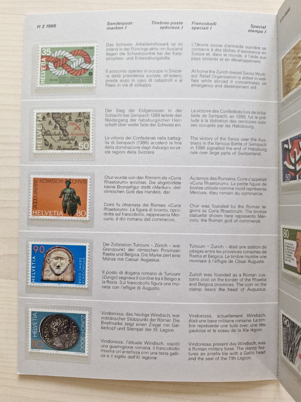 Tutti i francobolli: Jahresbuch 1986 schweizer Briefmarken postfrisch Top! – Nuovo (secondo la descrizione) da Frauenfeld venduto da Kasico 3