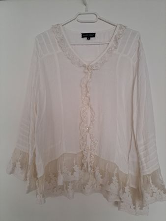 Bluse weiss spitze Grösse XL guter Zustand