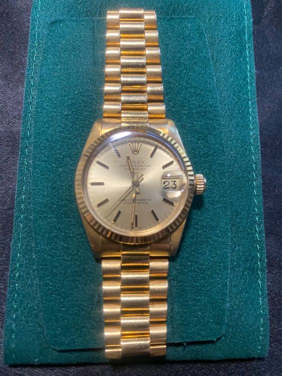 Rolex Orologi: Rolex Oyster Perpetual Datejust 18k Gold 31mm Durchmesser – Usato da Schinznach Bad venduto da Demerald 1