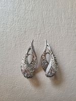 Elegante Ohrhänger, Silber 925 rhodiniert mit Zirkonia