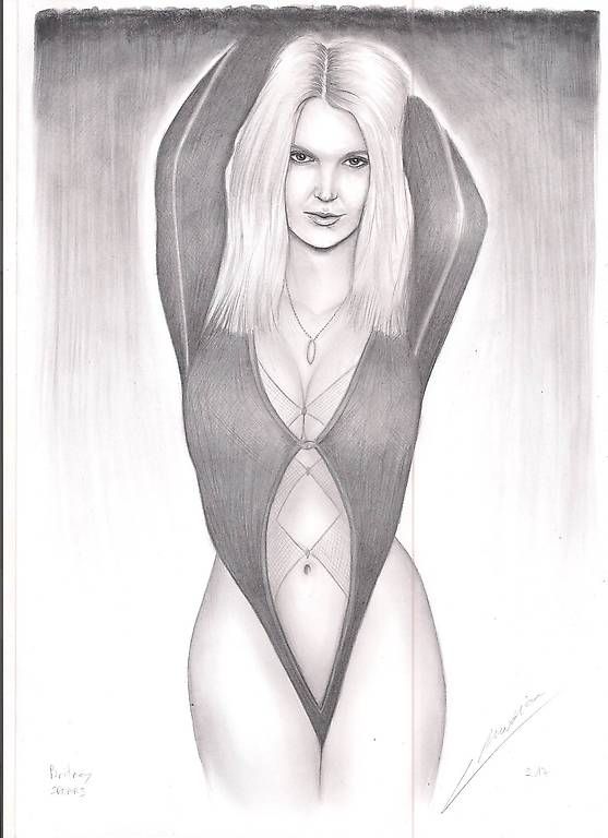 Dipinti: Dessin original signé, - Britney Spears – Nuovo (secondo la descrizione) da Ecublens VD venduto da Largo1