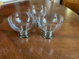 Dessertschalen 1950-1970 aus Pressglas