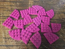 lego 30565 lot de 18 pièces Magenta Plate, Round Corner
