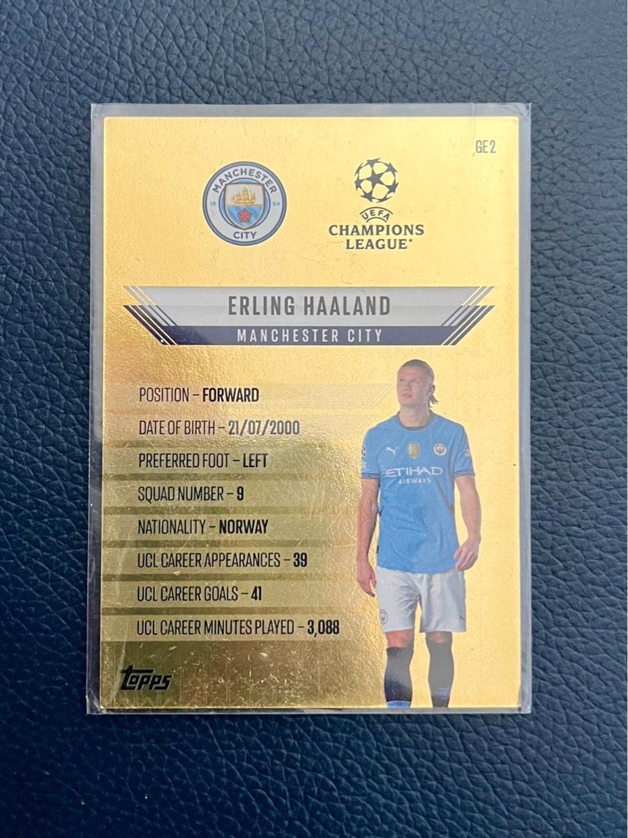 Topps Carte collezionabili: Erling Haaland Topps Gold Edge Edition – Nuovo (secondo la descrizione) da Thayngen venduto da sop_2xnz 1