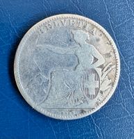 2 Fr. Silbermünze, Helvetia sitzend, Jahrgang 1860, ab 1 Chf