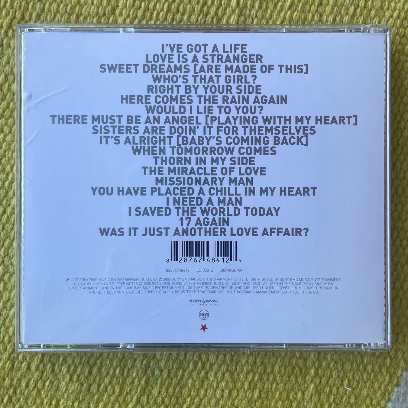 CDs: EURYTHMICS-ULTIMATE COLLECTION – Gebraucht aus Rorschacherberg von CD-Roli 1