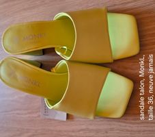 Sandales à talons Monki jaune fluo états neuves