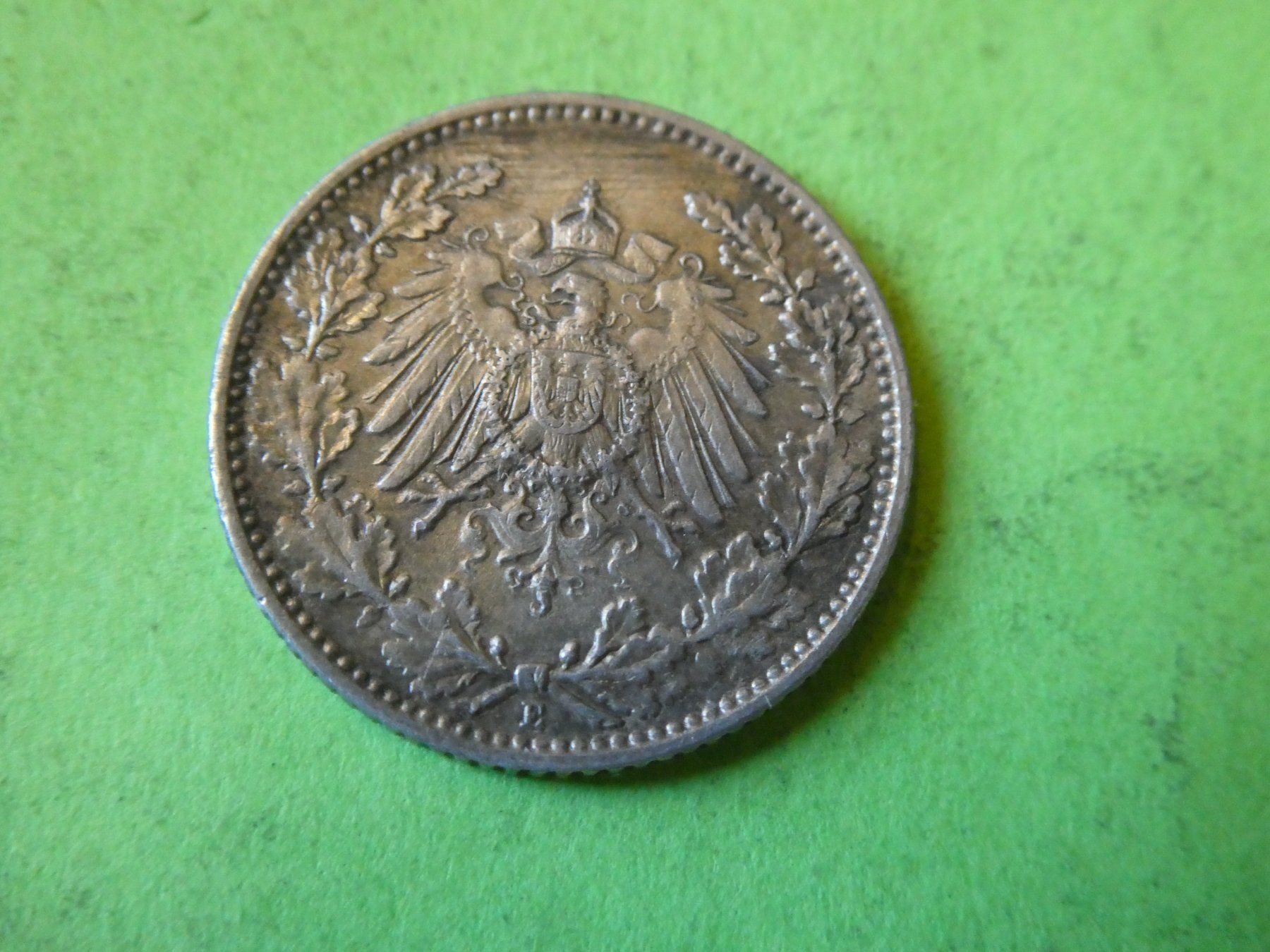 Toutes les monnaies: Dt. Reich 1918 E, 1/2 Silbermark – D'occasion à Hinterforst par Rohusri 1