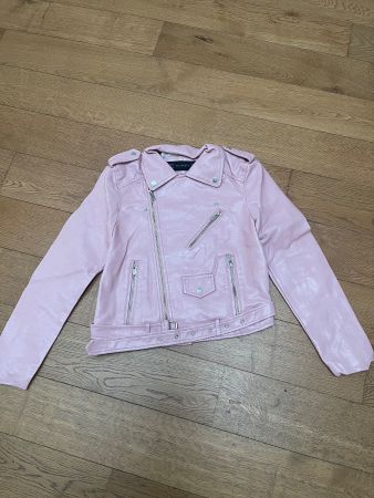 Lederjacke Gr S in Rosa Neu