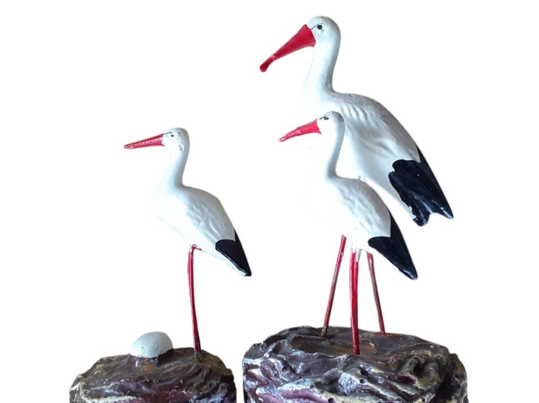 Statuette: Antike Tierfiguren - 2 Störche – Usato da Mörschwil venduto da wunderkiste44 1