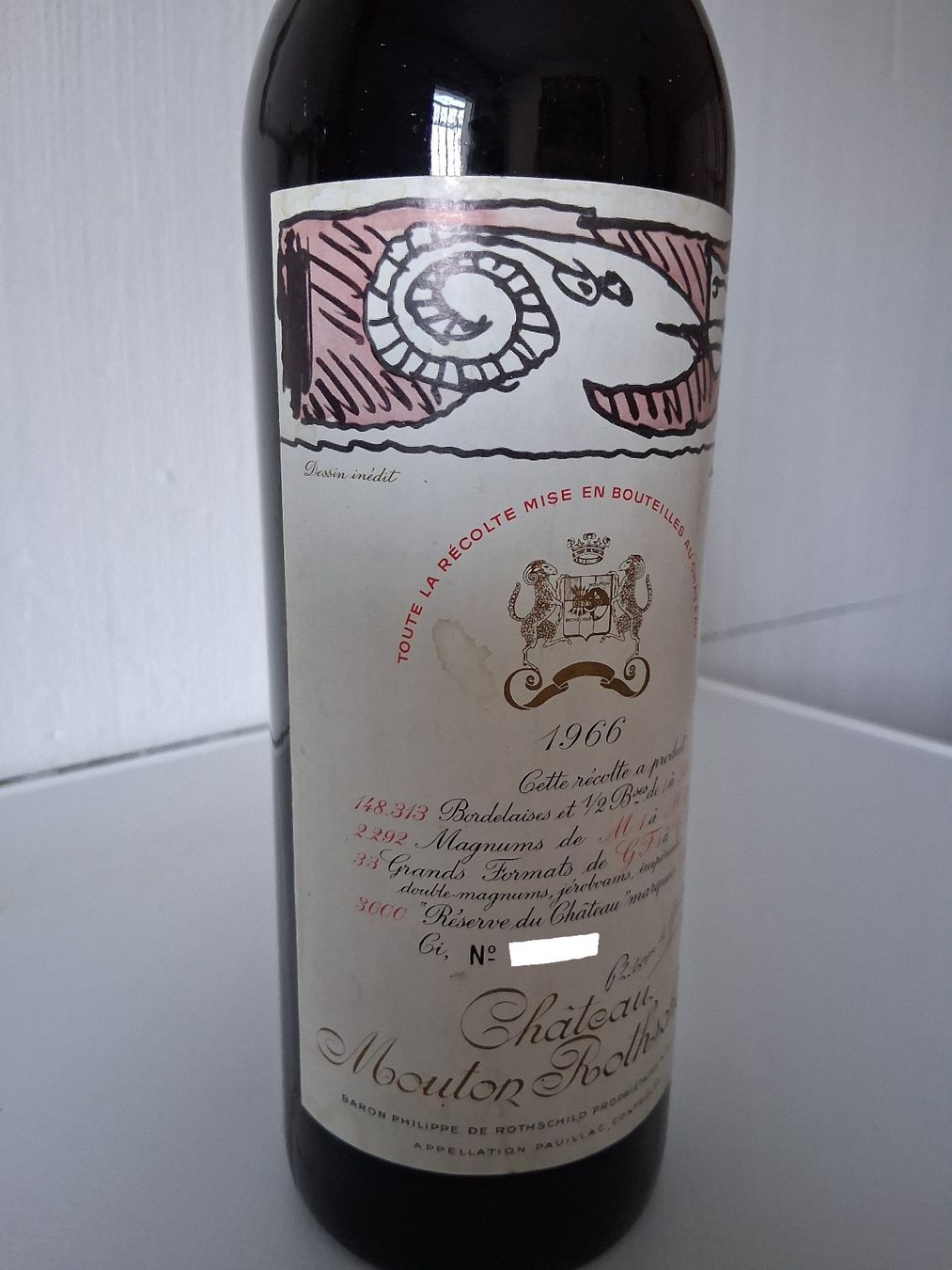 Mouton Rothschild Vino: Mouton Rothschild 1966, Versand möglich!!!!! – Nuovo (secondo la descrizione) da Krauchthal venduto da Tokaji67 1