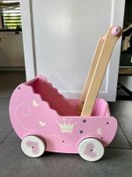 Puppenwagen für Kinder aus Holz in rosa