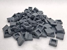 Lego 100 Stk. Tile 1x1 dark bluish gray (new)