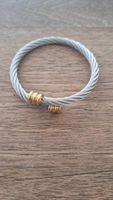 bracelet câble bouts dorés