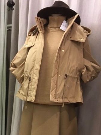 Max Mara Weekend kurze Regen Jacke beige mit Weste Gr 36 neu