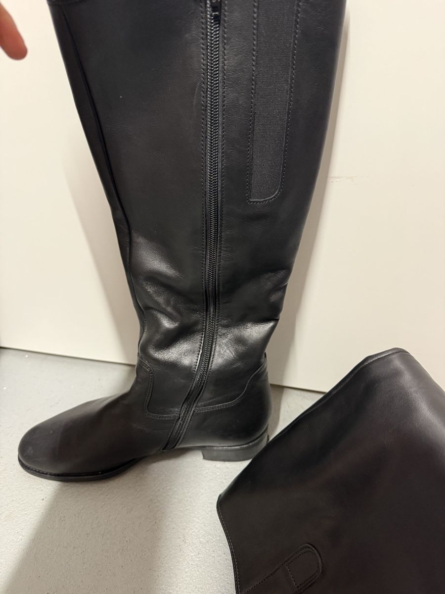 Gabor Damenschuhe: Gabor Lederstiefel, Gr. 38, Schwarz – Gebraucht aus Perlen von b.b10 4