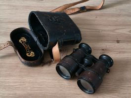 Antikes Fernglas mit Etui (evtl. Strübin Basel)
