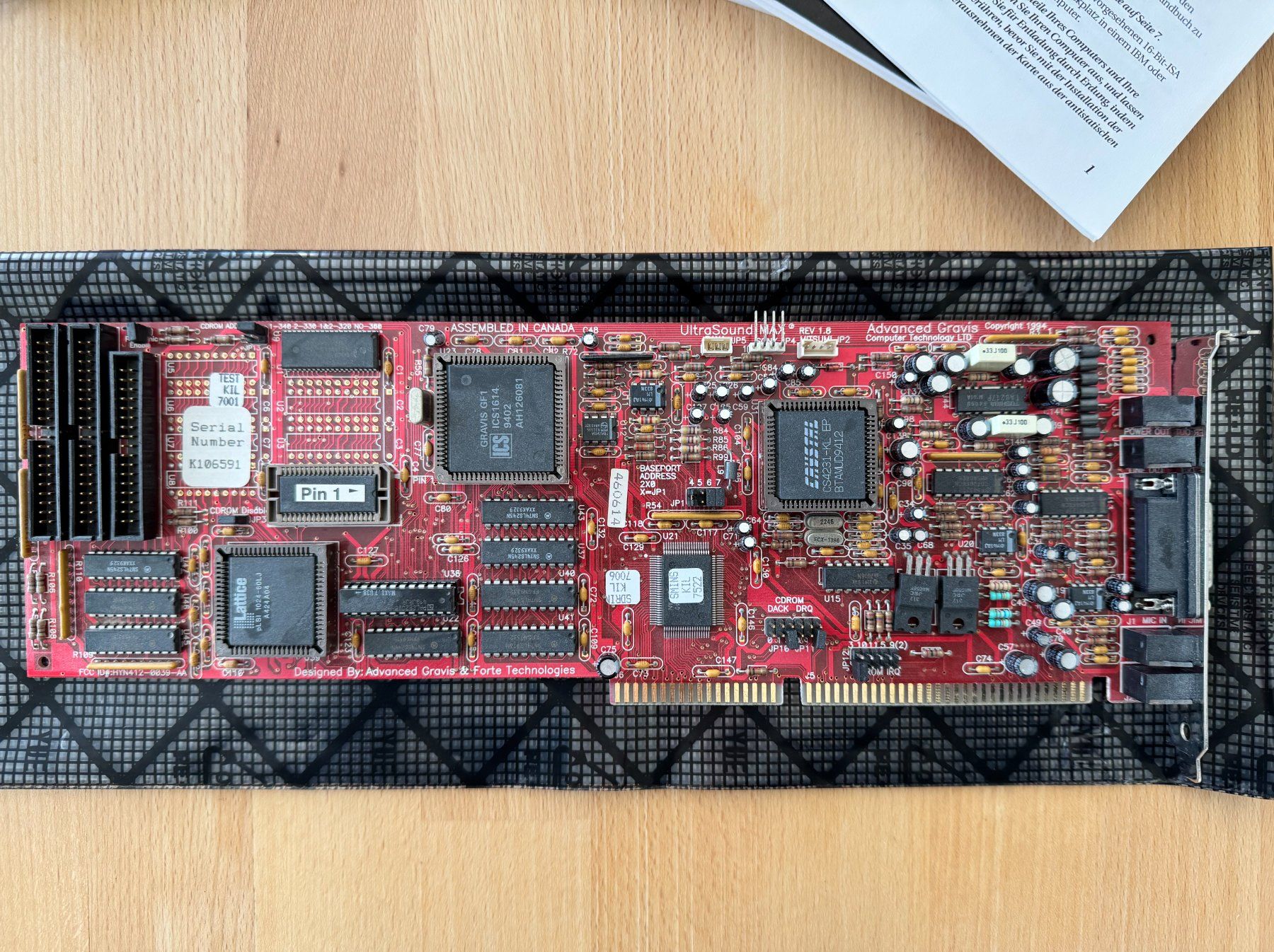 Schede audio: Gravis Ultrasound Max Rev. 1.8 – Usato da Dübendorf venduto da Digitalxs 1