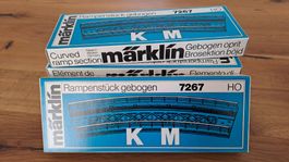 Märklin 7267 HO Rampenstuck gebogen Konvolut in OVP 5Stk