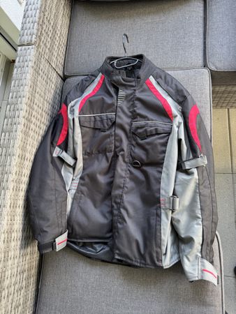 Motorradjacke Herren Grösse M Schwarz Rot Grau Gut erhalten 