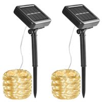 + 2 Stück Solar Lichterkette Aussen