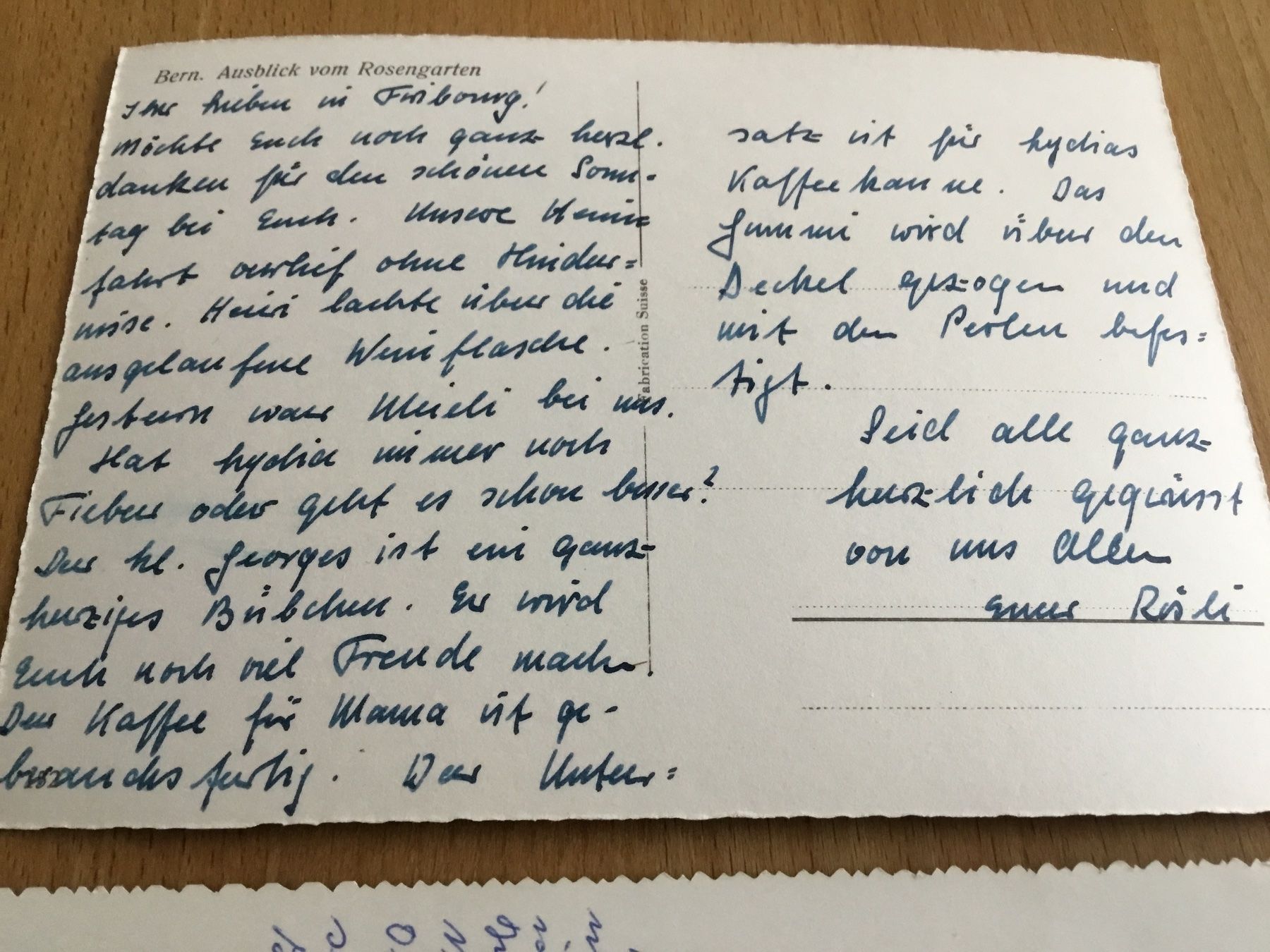 Cartoline postali: Bern  -  Münster   -  Rosengarten – Usato da Kerzers venduto da Georges3210 1