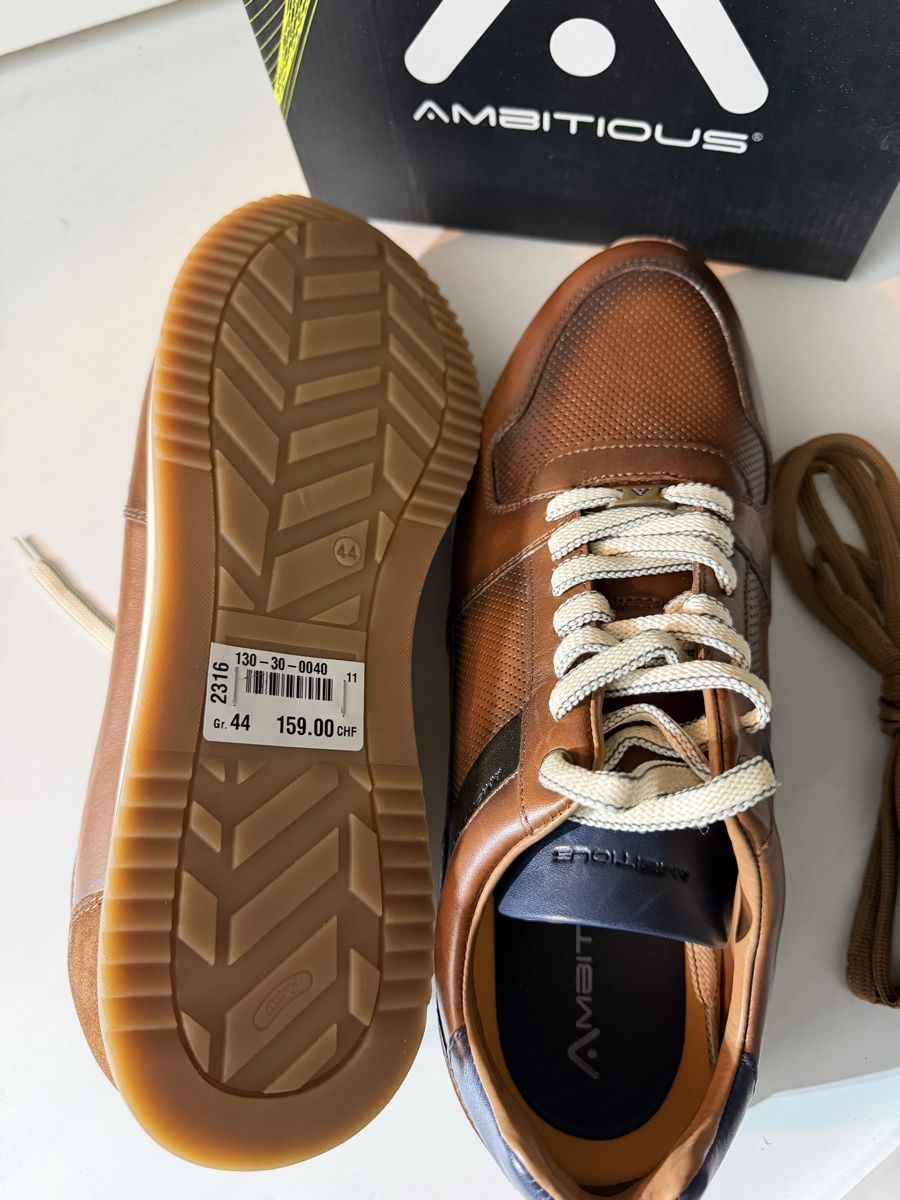 Scarpe da uomo: Baskets Ambitious cuir marron taille 44 neuves – Nuovo e nell'imballaggio originale da Brügg BE venduto da Goob 7