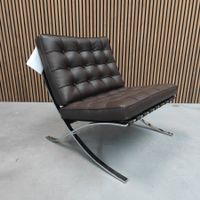 Knoll Barcelona Chair (neu) in Mokka Leder