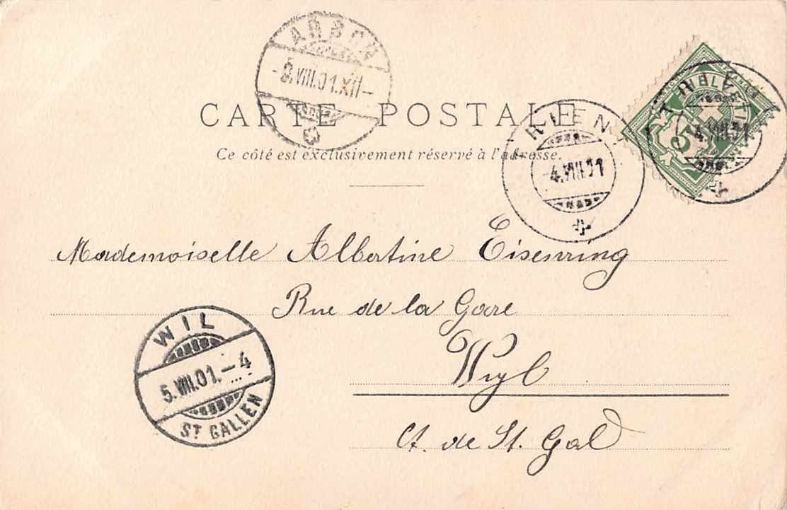 Cartoline postali: SOUVENIR de TRIENT 1901 – Usato da Winterthur venduto da SchatzchischtliWinti 1