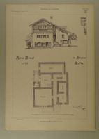 SIERRE BAUERNHAUS, WALLIS, DIROGRAPHIE UM 1910