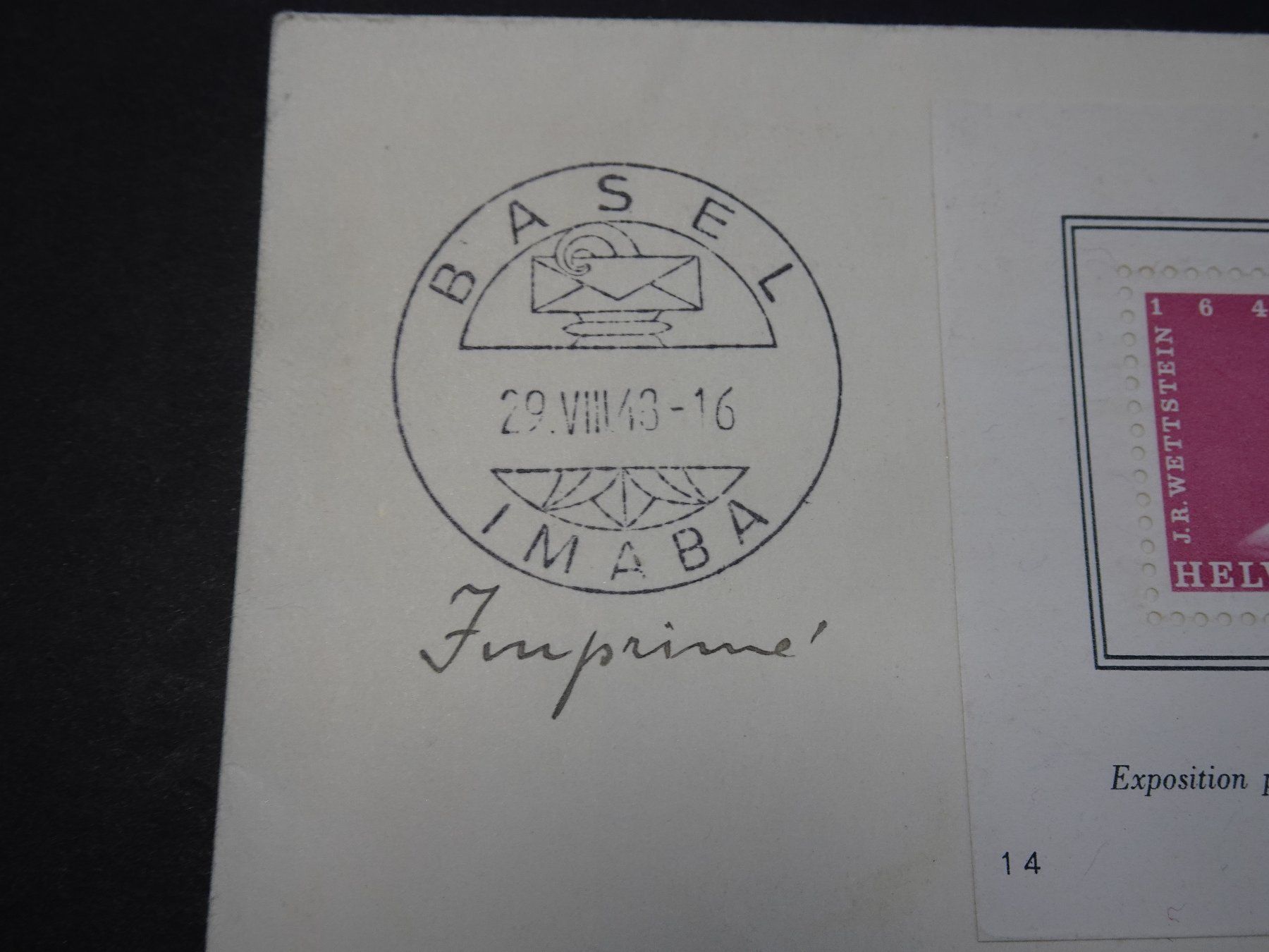 Alle Briefmarken: 29.VIII.48., IMABA BASEL, IMABA BLOCKW31 – Gebraucht aus Eschenbach SG von eDaisy 1