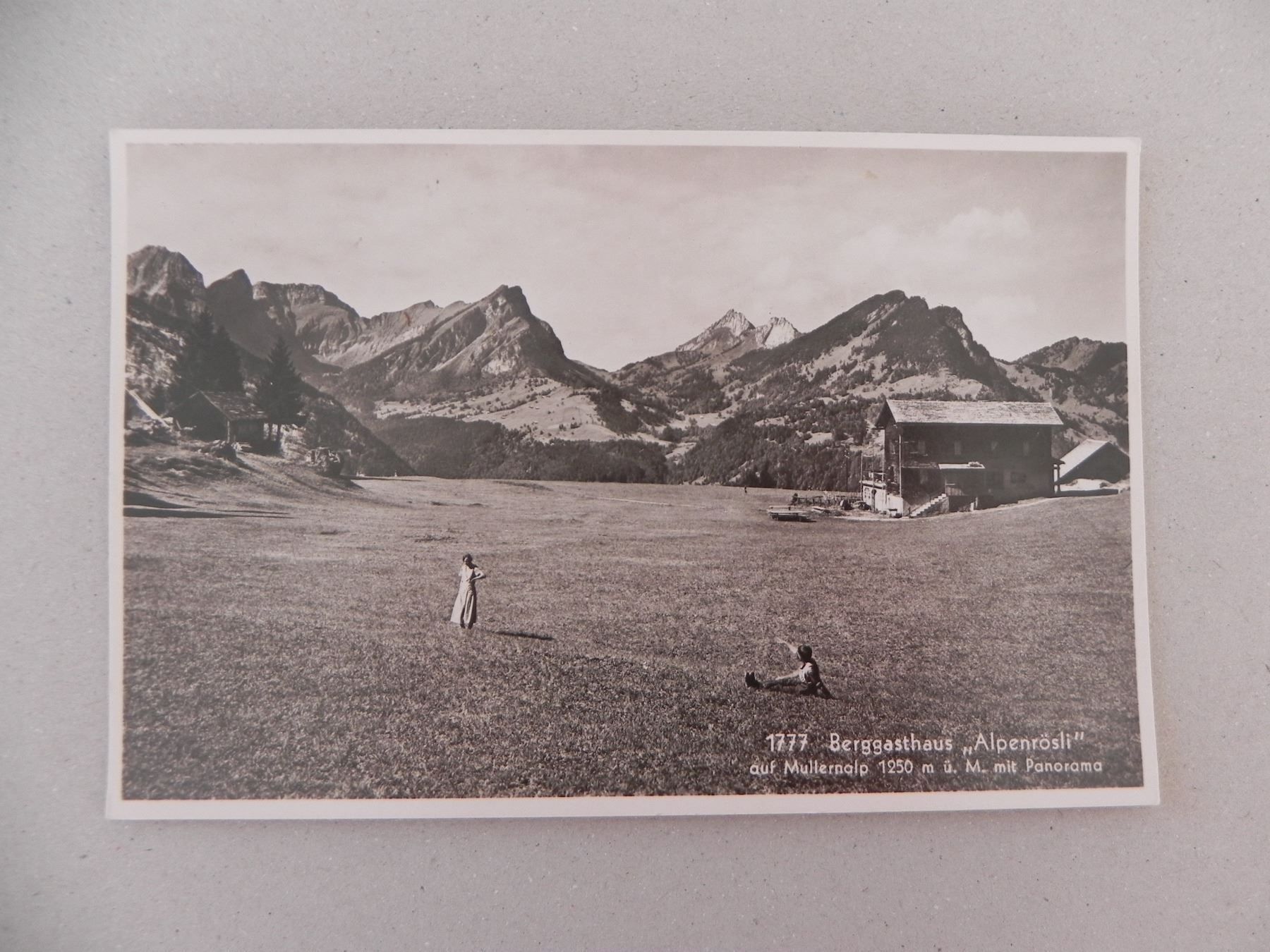 Cartoline postali: Ansichtskarte Mollis Berghaus Alpenrösli – Usato da Siebnen venduto da krimsie