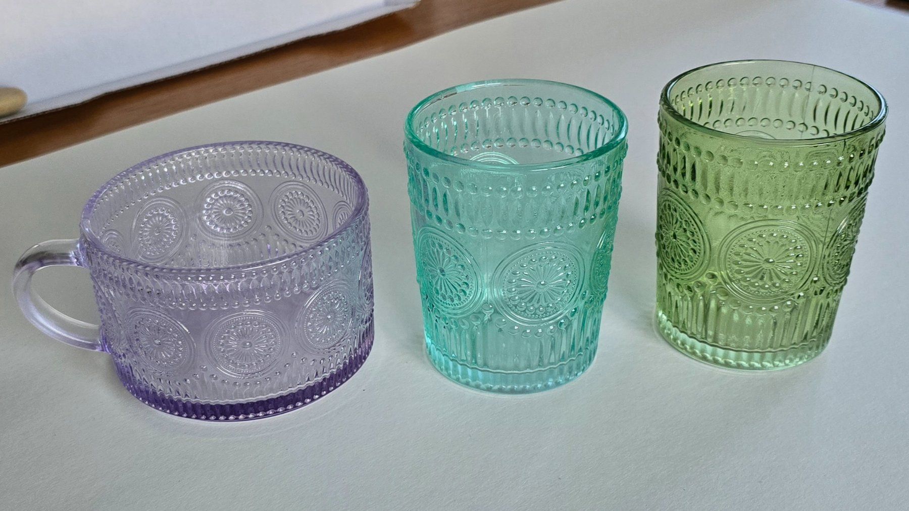 Bicchieri: 3 ältere Glasgefässe, Becher, Tasse – Usato da Rheinau venduto da MakalekaAloha 2
