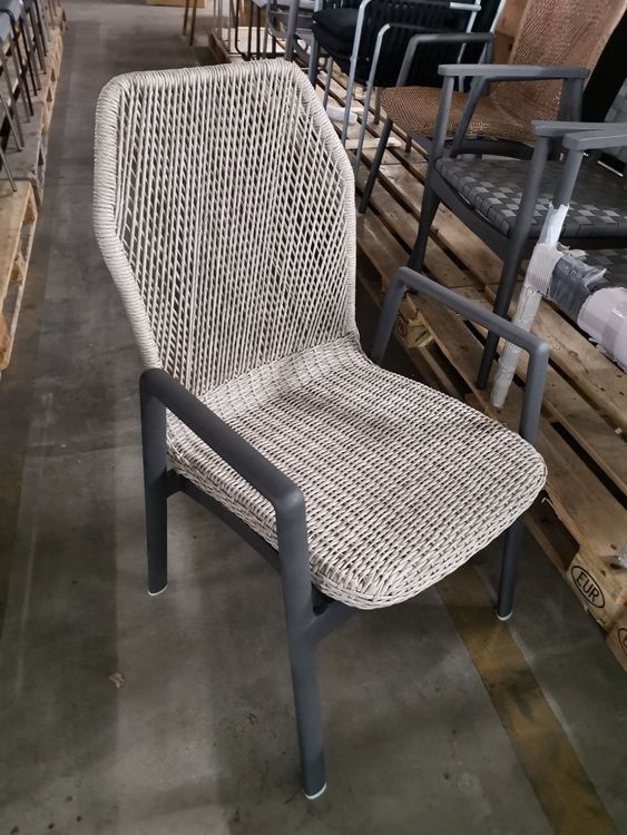 Gartenstuhl Geflecht beige Alu eisengrau Kaufen auf Ricardo