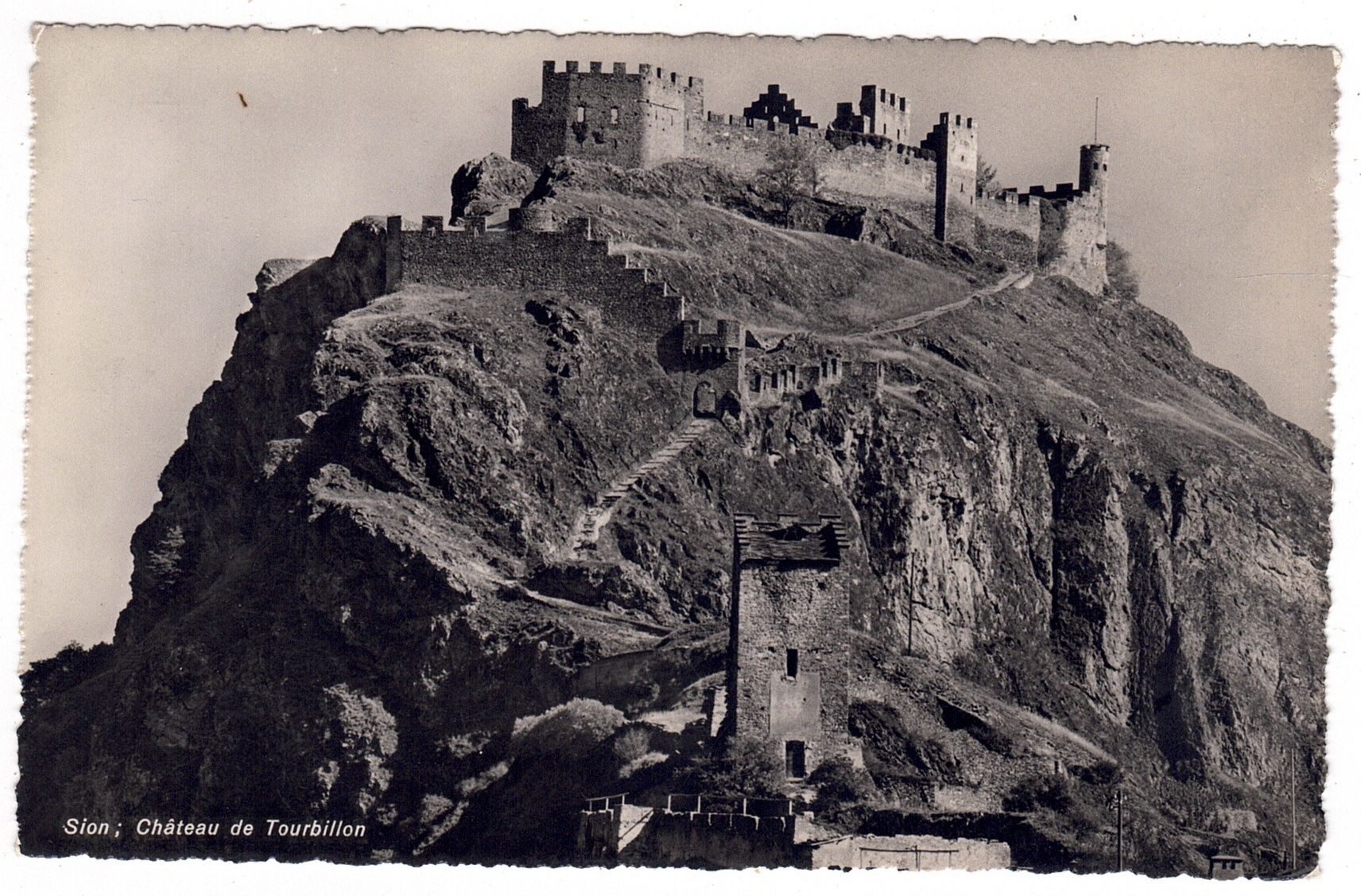 Ansichtskarten: Sion, Château de Tourbillon – Gebraucht aus La Tour-de-Peilz von amjust