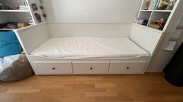 Ikea HEMNES Tagesbettgestell/3 Schubladen, weiß, 80x200 cm