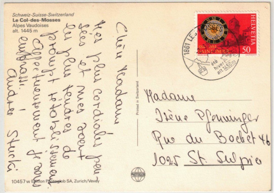 Cartoline postali: Col des Mosses - 8 Bild AK – Usato da Binningen venduto da Mountainrider 1