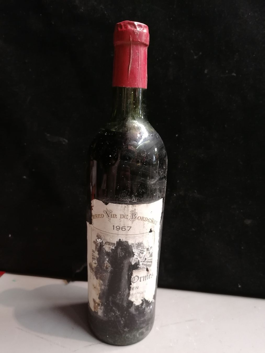 Vino: Vin rouge Bordeaux "Les Ormes" 1967 🍷 – Nuovo (secondo la descrizione) da Genève venduto da Leboucheoreilles
