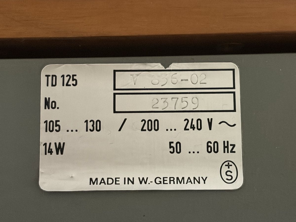 Thorens Giradischi: Thorens TD 125 (MKI) – Usato da Biel/Bienne venduto da NitnelavV 4