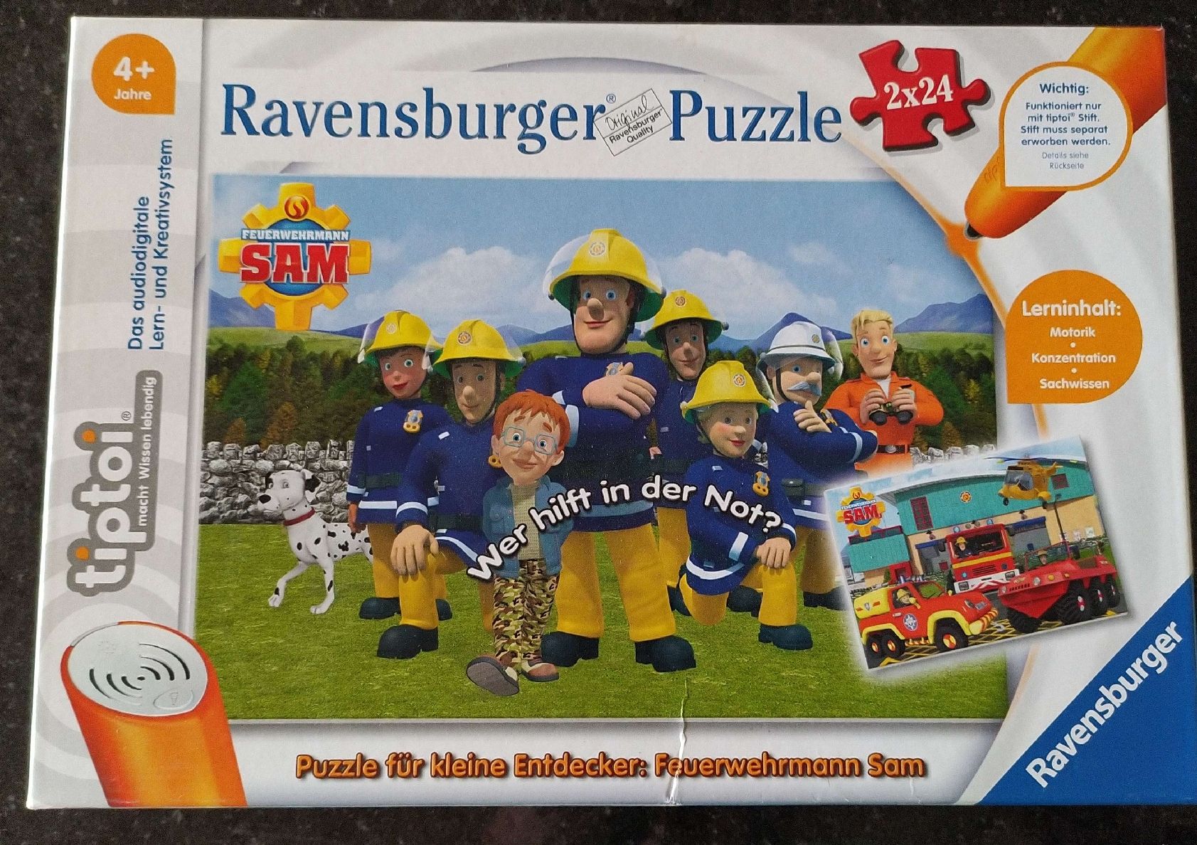 Ravensburger Puzzles: Puzzle Ravensburger Sam le Pompier tiptoi 2x24 – Gebraucht aus Ins von zirila